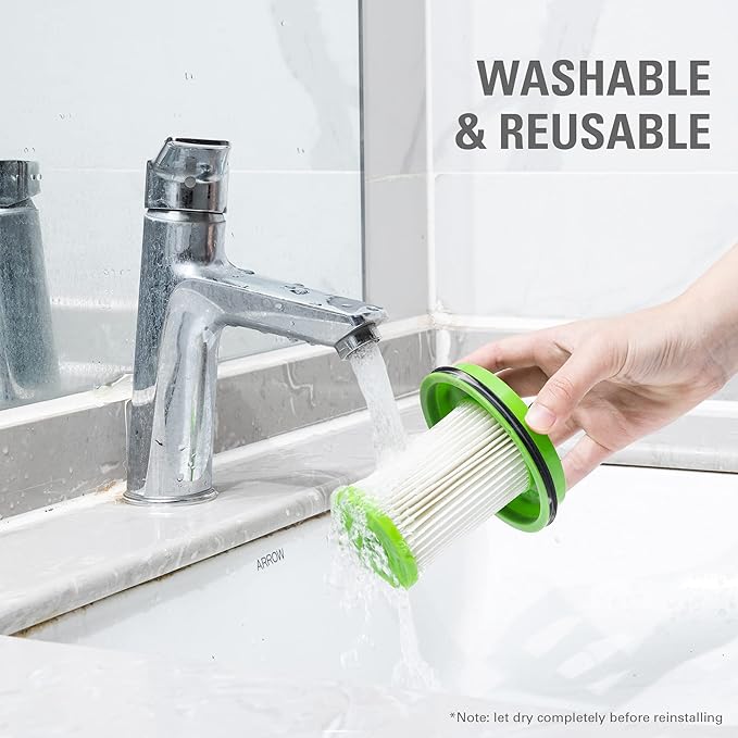 Greenworks (2-PK) Stick Vacuum Replacement HEPA Filters, Works with Greenworks Stick Vacuums (SVW24L411, SVG24L411, ‎SVW24L410, ‎SVG24L410) - AquaVibe