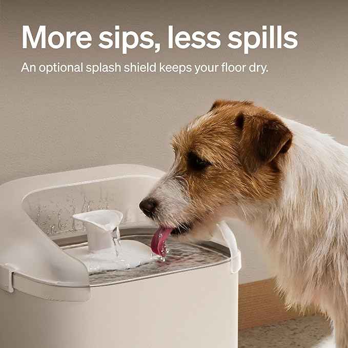 PETLIBRO Quiet Dog Water Fountain Stainless Steel Tray, Smart Pet Water Fountain for Dogs Inside with App Monitoring, 3L Dog Fountain Water Bowl, Automatic Water Dispenser for Dogs, Cat Water Fountain