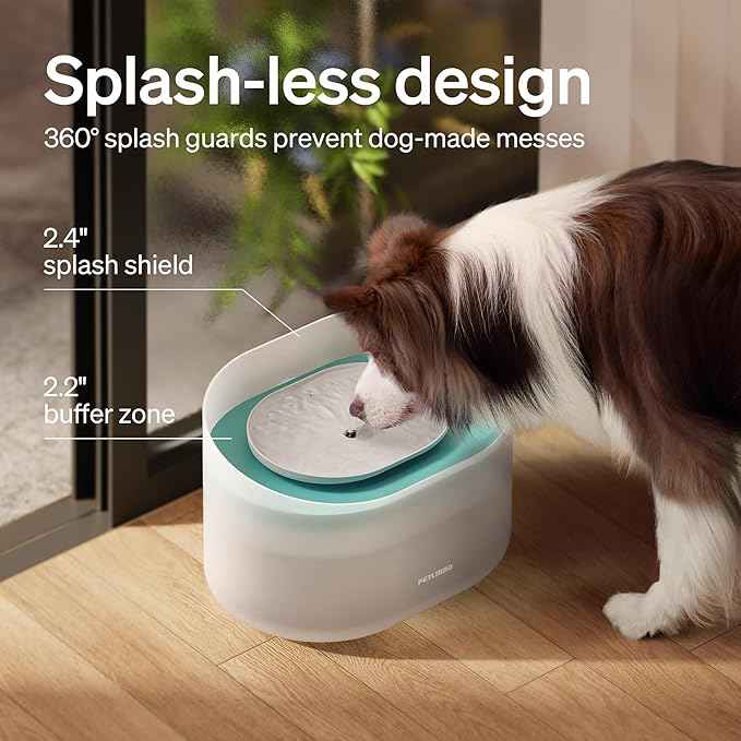 Bundle of PETLIBRO Dog Water Fountain, 2.1Gal/270oz Capsule Dog Fountain for Medium to Large Dogs, Anti-Splash, Ultra-Quiet + PETLIBRO Replacement Filters 4 Count Pack