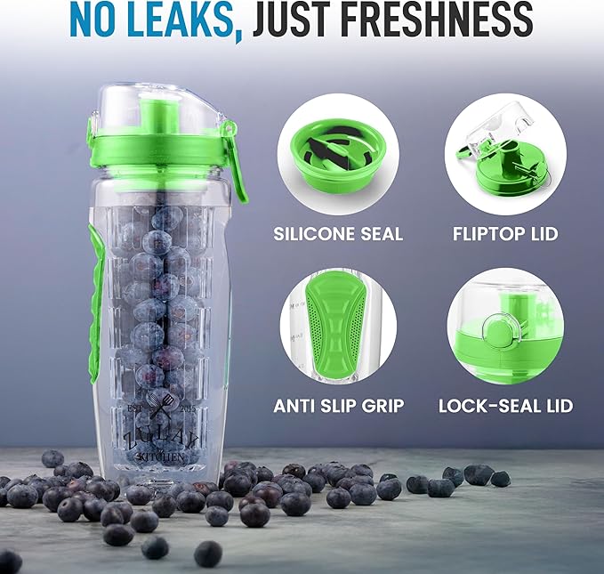 Portable Water Bottle with Fruit Infuser