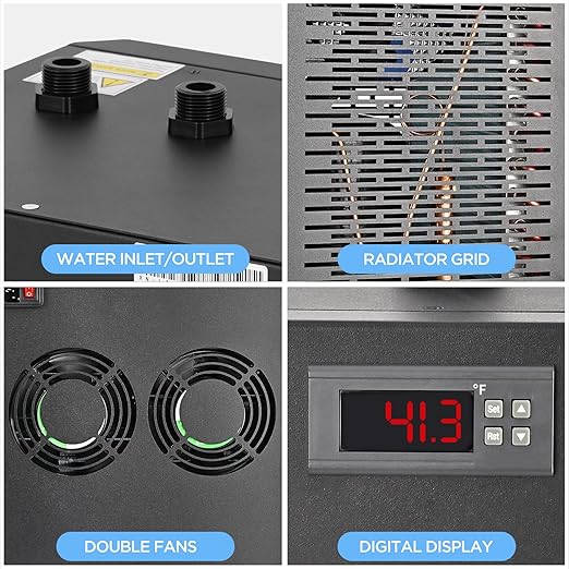 1/3HP Ice Bath Water Chiller with Hose, External Filter & Pump- Water Chiller for Cold Plunge, Portable Cooling System Home Gym & Recovery Therapy, 110V