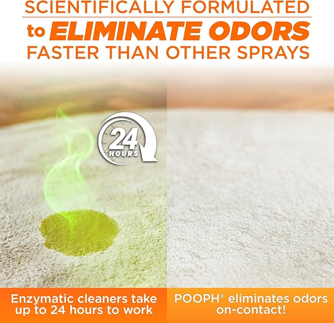 POOPH Kitty Spray - Odor Eliminator, 32oz - Dismantles Odors on a Molecular Basis, Cats, Freshener, Eliminator, Urine, Poop, Pee, Deodorizer, Fresh, Clean, Furniture, Potty, Safe - 2 Pack - AquaVibe
