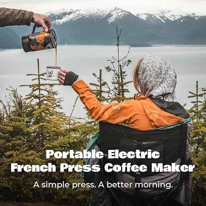 Electric Kettle, 120V Portable Water Boiler for Coffee & Tea, 304 Stainless Steel Mini Tea Kettle, 500W Fast Boiling Water with Auto Shut-Off, Camping & Travel Essentials