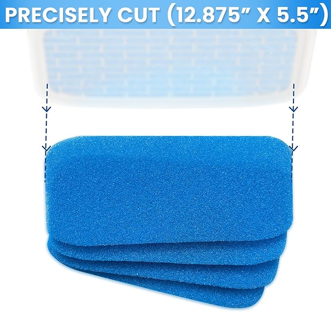 RV AC Filter Reusable, 12.875 x 5.5 RV Air Filters for Air Conditioner Vent, Washable AC Filter 4Pcs - AquaVibe