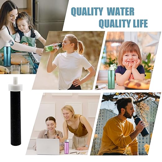 Water Filters For Brita Plastic, Sport, Stainless Steel, And Hard Sided WaterFilter Bottle, Compatible with Brita Replacement Water Bottle Filters (Pack of 3)