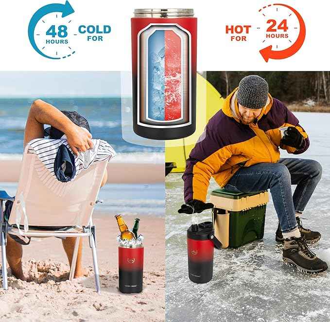 NATURE PIONEOR 64 oz Insulated Water Bottle - Double Vacuum Stainless Steel Half Gallon Water Jug with Holder/Carrier, Wide Mouth, Outdoor Sports, Hiking, Camping, Gym