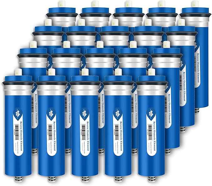 Membrane Solutions 600 GPD RO Membrane 3.0"x12" High Flow Reverse Osmosis Membrane Replacement for RO Water Purifier System, Maple Sap Syrup and Aquariums (20 Pack)