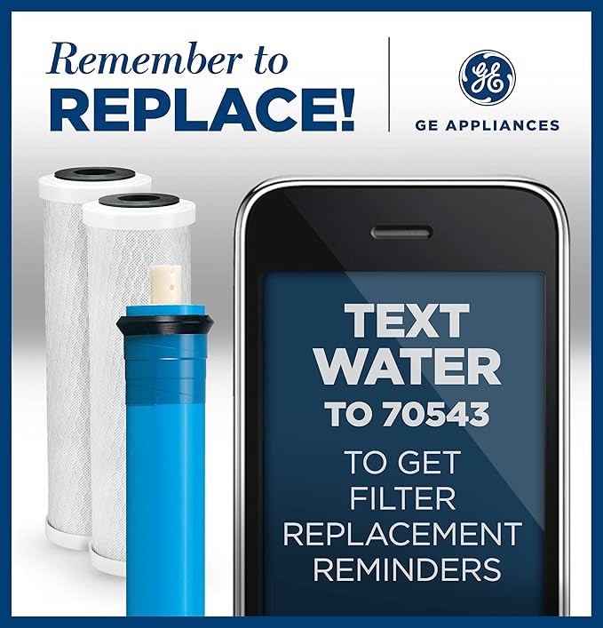 GE FX12P Under Sink Water Filter | Replacement for Reverse Osmosis System | NSF Certified: Reduces Sediment, Rust & Other Impurities from Water | Replace Every 6 Months for Best Results | 2 Filters