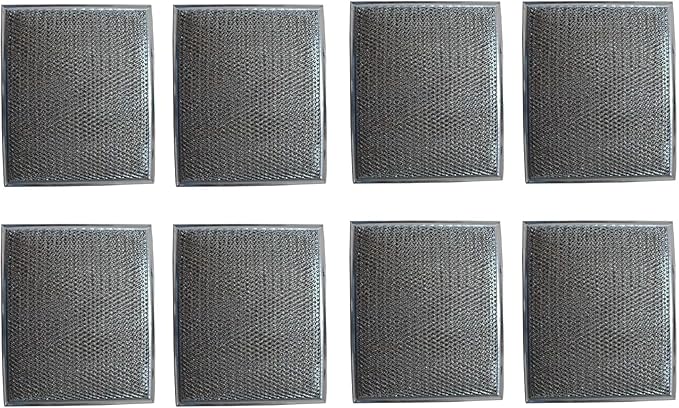 Filter Everything Replacement Aluminum Range Hood Filter Compatible with Broan/Nutone 97006931, 99010121, Whirlpool 4341977 – 10.5” x 8.75” x 1/8” – 8 Pack