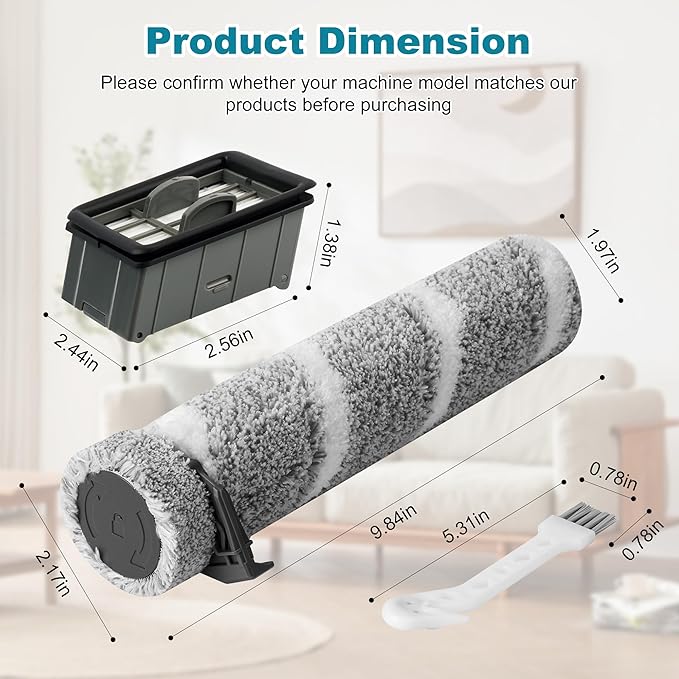 3930F 3933 3930 Brush Roll Filter Replacement Kit for Bissell CrossWave OmniForce Edge Cordless Multi-Surface Hard Floor Cleaner Wet Dry Vacuum, 3 HEPA Filters, 3 ZeroGap Brush Roll, 1640897, 1640066 - AquaVibe