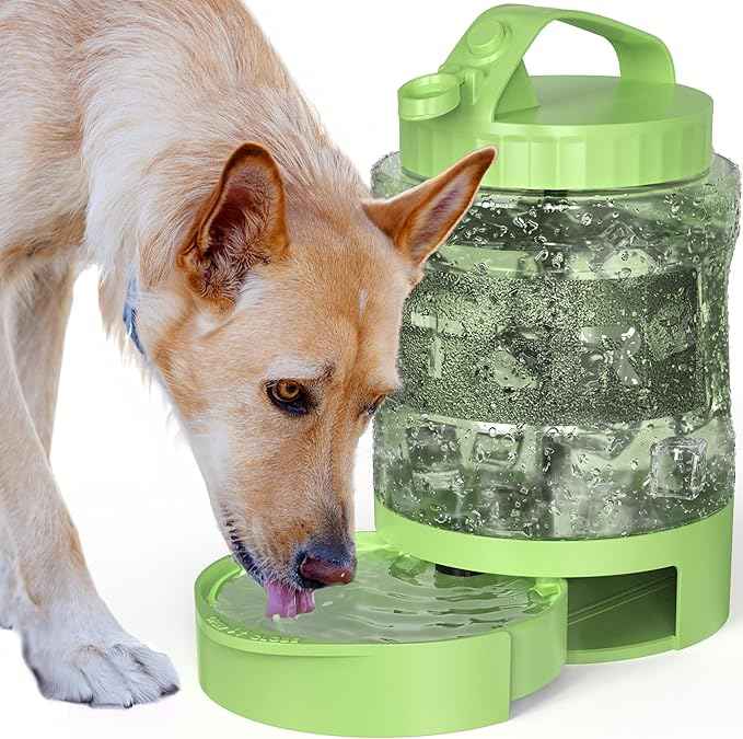 Portable Dog Travel Water Bottle - 77oz Large Travel Water Bowl for Dogs Camping Hiking Beach Traveling Essentials,Big Pet Bottles Bowl Water Dispenser for On The Go Park Car Walking Accessories