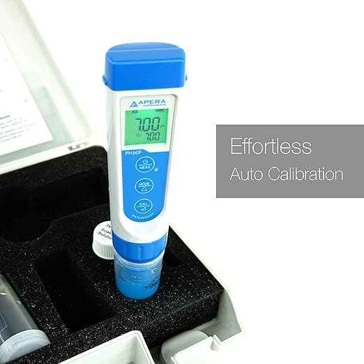 Apera Instruments, LLC-AI312 Apera Instruments Premium Series PH60F Flat pH Pocket Tester Kit for Surface pH Test e.g. Skin, Textiles, Paper, etc, ±0.01 pH Accuracy