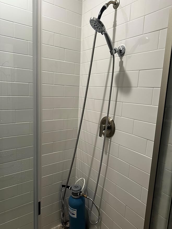 On The Go Shower Set Up Double Standard Water Softener