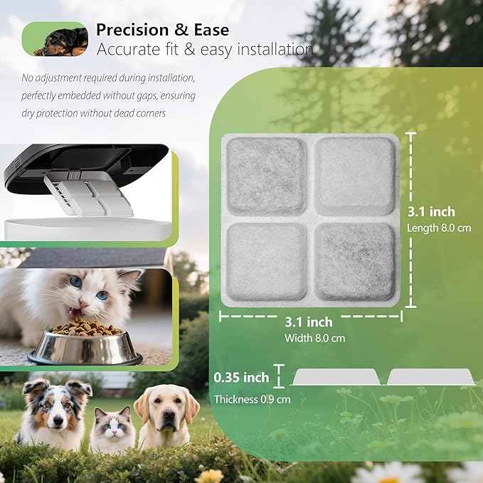 6-Pack Pet Food Desiccant Bag Replacement Compatible with PETLIBRO Automatic Cat & Dog Feeders, Keep Pet Food Dry & Fresh, Fits Model PLAF001, 002, 005, 006, 101, 103, 203 & 301