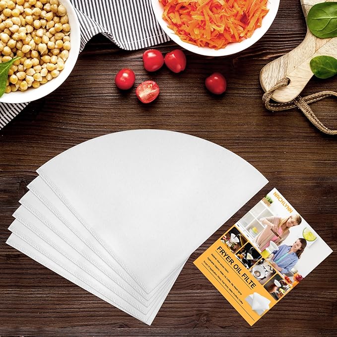 NACHLYNN 20pcs Fryer Oil Filter, Deep Fryer Oil Filter 10 inch Non-Woven Filter Cones Cooking Oil Filters Maple Syrup Filters Beeswax Filters Grease Filter Cones for Restaurant Kitchen Cafe Hotel
