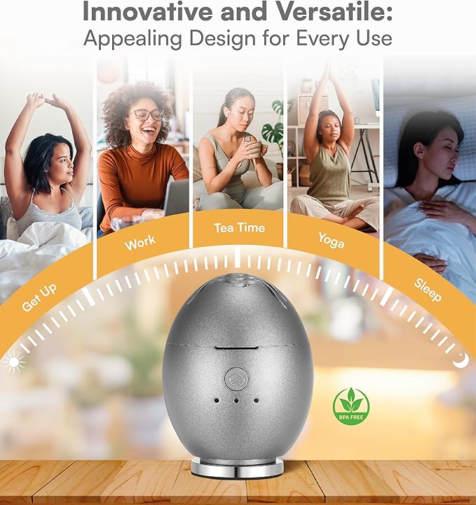 Orbby Aroma Diffusers for Home | Small Incense Burner : Waterless Cordless Electric Car Scent Air Freshener for Room Office Travel Diffueser -Non Toxic,Timer Automatic Difusor de Aromas para Casa