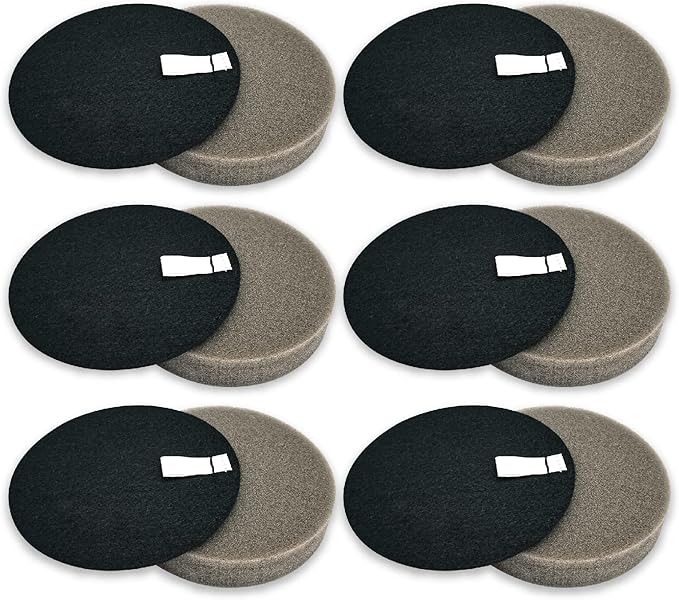 6 Pack Filter Replacement Compatible with Bissell 3070, 3080 PowerGlide Pet Slim Corded Cordless Stick Vacuum Cleaner, Washable and Reusable, Compare to Part: 1623102 - AquaVibe