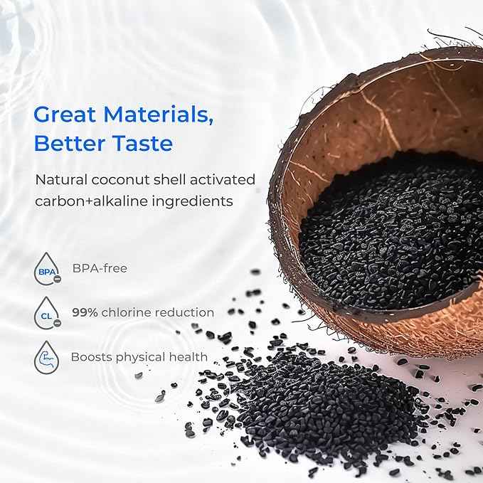 Waterdrop Alkaline Water Filter, Replacement for Berkey® BB9-2® Black Filters and Berkey® Gravity Water Filter System, Up to PH 9.2 (Pack of 2)