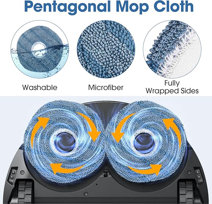 21-Pack X10 Pro Omni Replacement Accessories Kit Compatible with Eufy X10 Pro Omni Robot Vacuum Cleaner Includes Main Brushes, Filters, Dust Bags, Mop Pads, Side Brushes, Cleaning Tools - AquaVibe