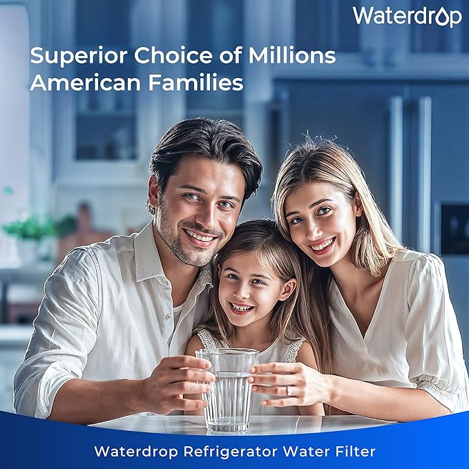 Waterdrop Plus WDP-F13 Reduce PFAS, Replacement for GE® MWF®, HDX FMG-1, MWFP, MWFA, RWF0600A, RWF1060, Kenmore® 469991 Refrigerator Water Filter, 3 Pack (Package May Vary)