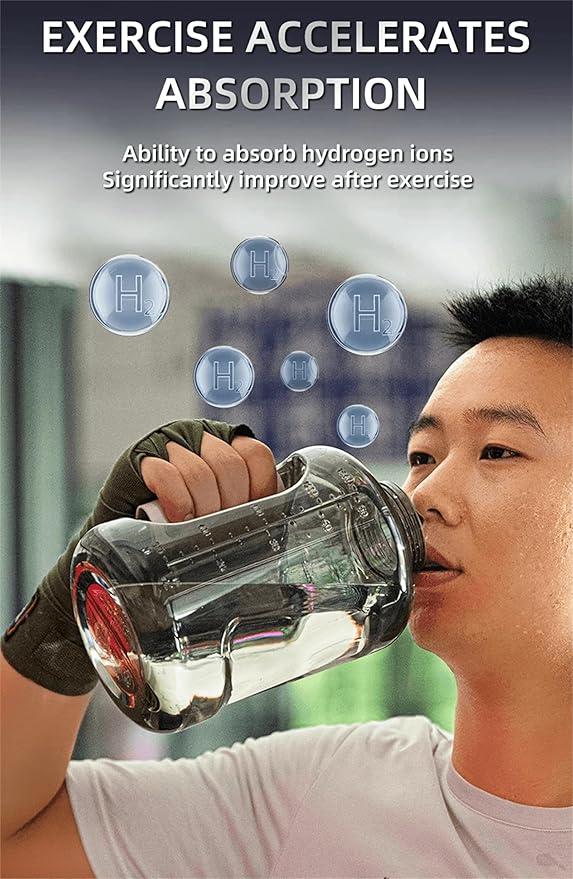 1.5L Hydrogen Water Generator, 1200-2400ppb, Durable, Portable, and Impact-Resistant Hydrogen Water Bottle, for Fitness, Travel, and Workouts