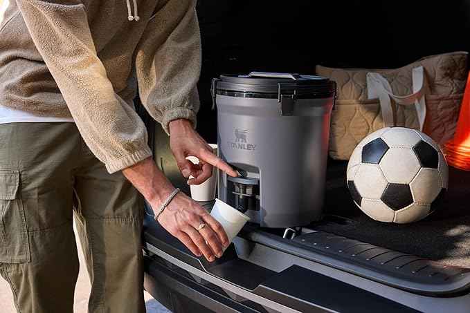 Stanley Adventure Fast Flow Water Jug 2 Gallon | Leakproof Ice Water Dispenser | Insulated Beverage Cooler | Easy Pour Spigot and Latched Foam Lid | BPA-Free