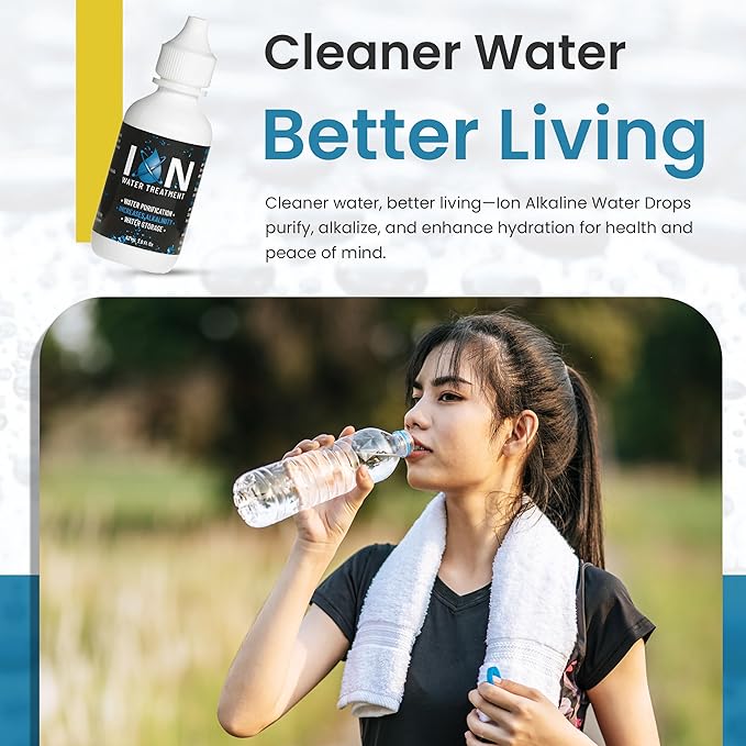 Ion Alkaline Water Drops PH Booster & Water Treatment Drops