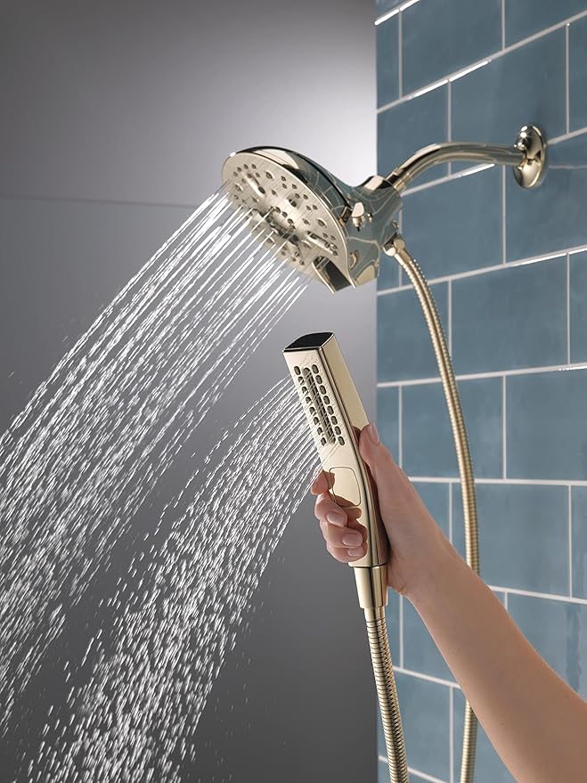 DELTA FAUCET 58620-PN-PR25-PK Universal Showering Components Combo, Lumicoat Nickel, 2.5 GPM Water Flow