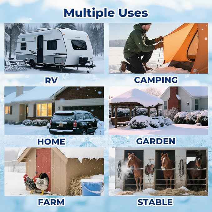 15FT, Heated Water Hose for RV,-45 ℉ Anti-freezing ，Electrically Heated Hoses of Rv Accessories for Camping/Garden/Farm/Henhouse/Stble