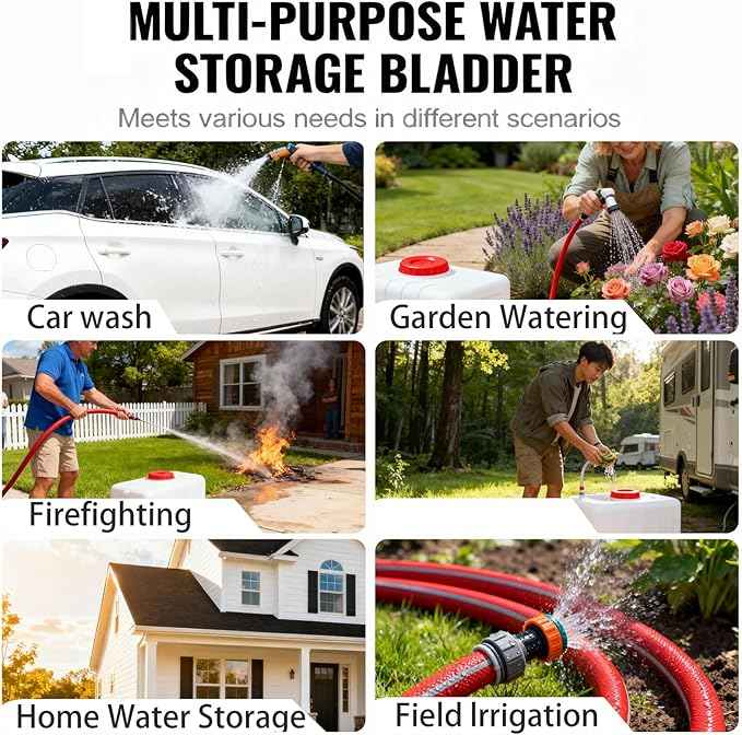13Gallon/50L Water Storage Tank with Spigot,3m Hose and Control Valve, Large Plastic Emergency Water Tank,Water Storage Container for Camping, RV, Truck, Emergency Preparedness(22.4"*11.8"*11.8"