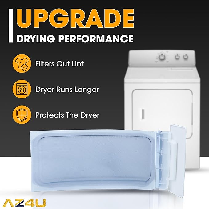 AZ4U W10717210 W11522758 Dryer Lint Filter Case Screen Replacement for Kenmore, Whirlpool, Maytag, Crosley Dryer replaces W10641634 W11451394 W11538107 348846, 348851, 689465, 8557857, 8557882 Etc
