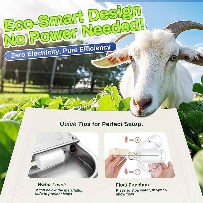 Automatic Animal Drinking Water Bowl with Drain Hole & Float Valve, 71" Extended Pipe, Stainless Steel Waterer Feeder Farm Dog Dispenser Kit Self Filling