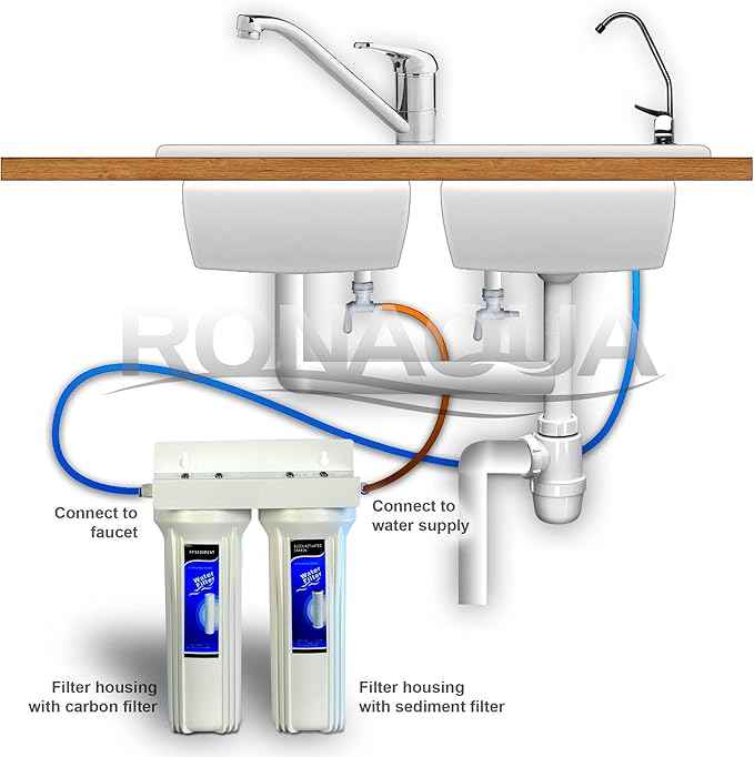 Premium Under Sink Direct Connect Two Stage Water Filtration System with 100% lead-free Chrome faucet -Removes Chlorine, Bad Tastes, Odors And 99.99% of Contaminants