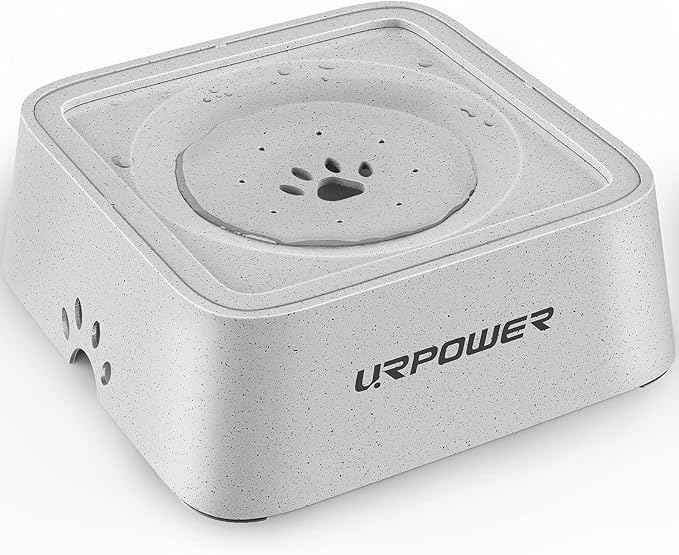 URPOWER 2.5L Dog Water Bowl 85oz Large Capacity No Spill Dog Bowl Cat Water Bowl with Eco-Friendly Material Slow Water Feeder Pet Water Dispenser Vehicle Carried Travel Water Bowl for Dogs, Cats &Pets