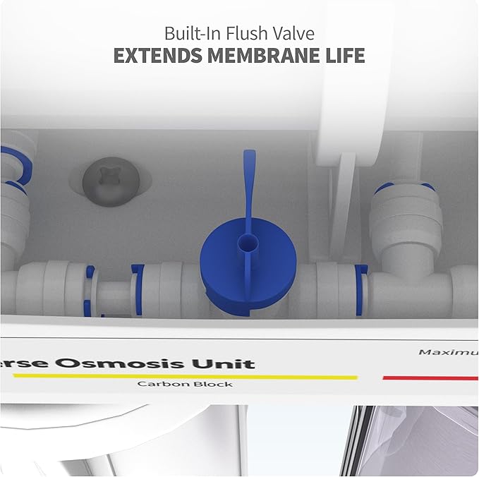 Aquatic Life 4-Stage Hydroponic Reverse Osmosis Water Filter System RO Filtration Unit, High Efficiency, 150 GPD - AquaVibe