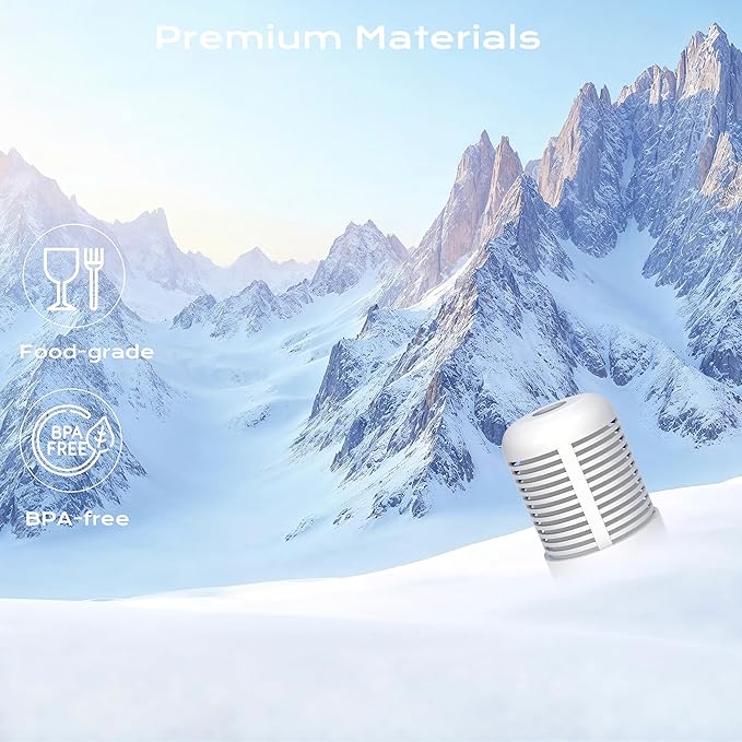 Alkaline Water Filter Replacement for Seychelle Dual-Filter 64 oz and Water Filter Pitcher 32 oz pH Enhancing Filtration, Compatible with Alexapure Pitcher, 4 PCS