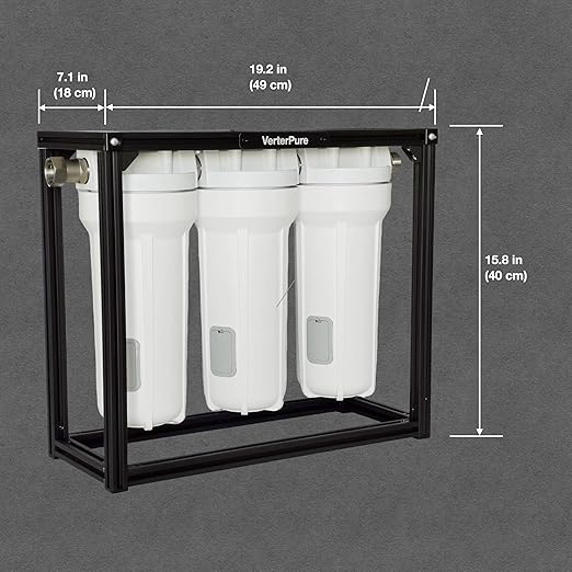 S3 PRO RV Water Filtration System with 0.2 Micron Water Filter, 3-Stage Premium Filtration, 10 Inch Filter, for RVs, Campers and Boats