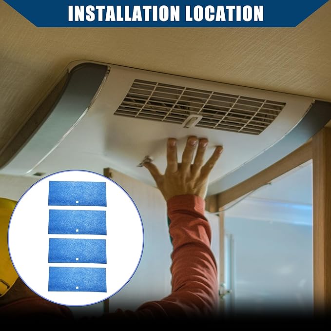 6"x14" Rv AC Air Filter for Coleman Air Conditioner AC 101G / RV Air Conditioner Filters/Durable / 4 Pcs Blue - AquaVibe