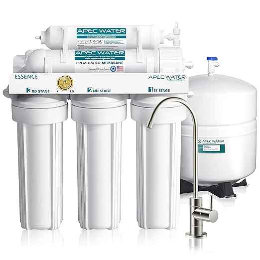 Express Water Reverse Osmosis Water Filter System, 99.99% Lead, Chlorine & APEC Water Systems ROES-50 Essence Series Top Tier 5-Stage WQA Certified