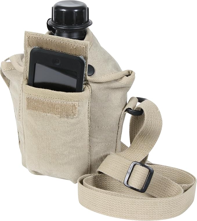 Rothco Vintage Canvas Carry-All Canteen Cover With Shoulder Strap