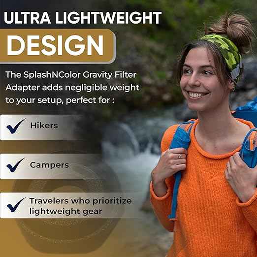 SplashNColor Filter Adapter for Sawyer Squeeze - Compatible with Nalgene Wide Mouth Bottles, Quick Connect, Leak-Proof, Lightweight, Enhances Hassle-Free Water Filtration for Outdoor and Indoor Use