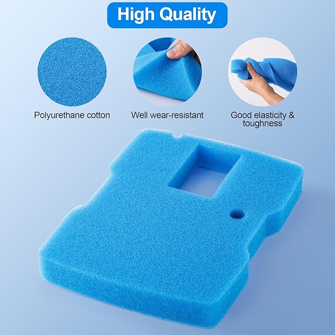 3PC Sponge Filter Pads, Pond Filter Pump Sponge Replacement for Sunsun 660 for GPH Fountain Pump, Replacement Media Pad CUF-6000 for VIVOHOME 530/660 for GPH Pond Fountain Pumps