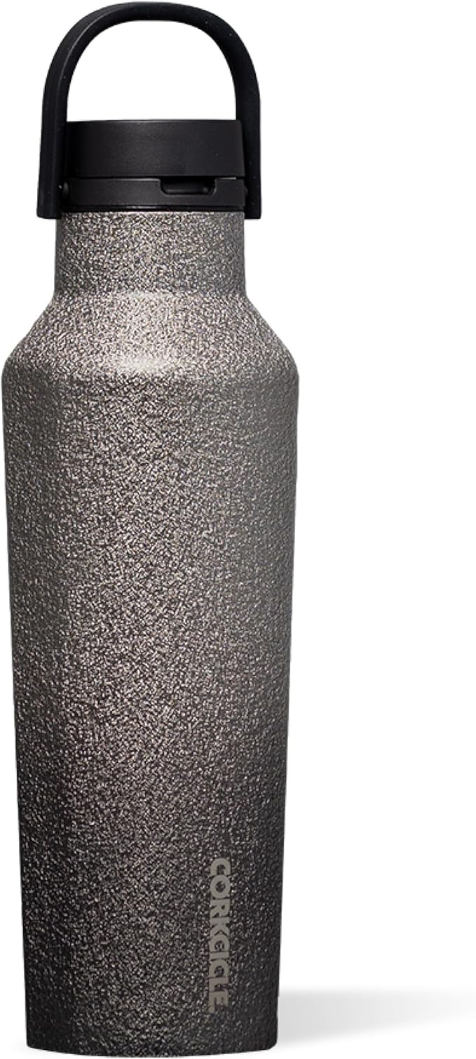 Corkcicle Sport Canteen - Keeps Drinks Cold 25 Hours - Stainless Steel Water Bottle - Triple-Insulated - Spill-Proof - Summer Drinkware Gift - Keeps Drinks Ice Cold - 20 oz - Steel Shadow