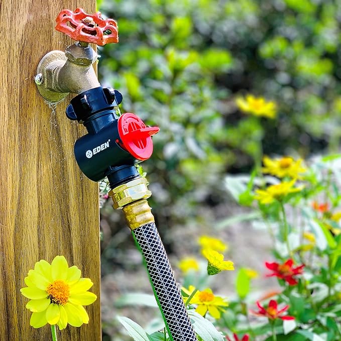 Eden 20138 Inline Water Filter for Garden Hoses and Tools - Anti-Rust, 50 Mesh Stainless Steel Screen, Easy Install, High Flow 11 GPM, Max Pressure 120 PSI, Protects from Sediment