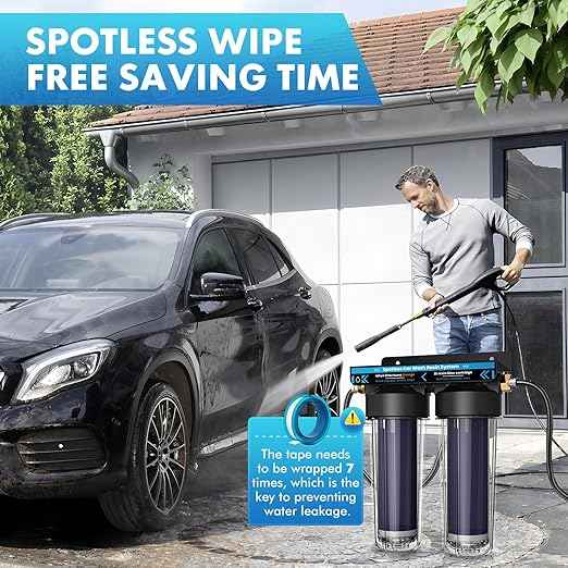 Spotless Water System for Car Wash, Deionized Water Filter with Resin, Water Deionizer for Car Washing, Portable Deionized Water System for Motorcycles, RV, No Towel Drying
