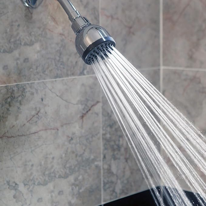 Aqua Elegante 3 Inch High Pressure Shower Head - Best Pressure Boosting, Wall Mount, Bathroom Showerhead For Low Flow Showers, 1.8 GPM - Chrome & California Certified - AquaVibe