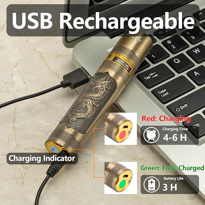 ALONEFIRE SV65 5W 365nm UV Flashlight USB Rechargeable Ultraviolet Mini UV Light ID Checking Black Light for Pet Urine Detector, Resin Curing, Scorpion, Bed Bug, Leak, Minerals with Built-in Battery