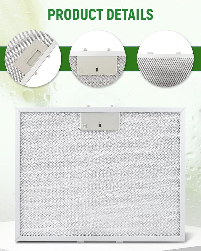 2 Pcs WB02X11011 Range Hood Grease Filter Replacement Fit for GE JV636H1SS JV636H2SS JV536H1SS JV536H2SS JV535H1WW JV635H1BB JV635H2CC Size 14-1/2 x 11-5/8 Inches