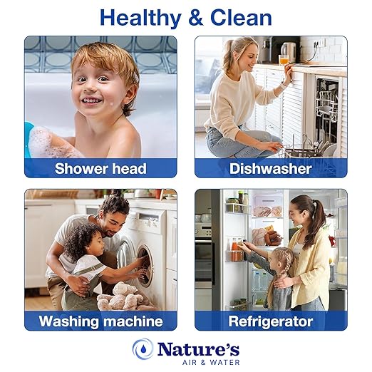 PureHome Max Whole House 3-Stage Water Filtration System – Reduces Chlorine, Heavy Metals & Sediment – High Flow Home Water Filter for City & Well Water