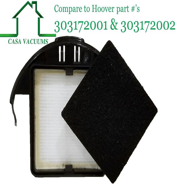 Filter Kit for Hoover T-Series WindTunnel Bagless Upright - Includes Parts 303173001, 303172001, 303172002 - AquaVibe